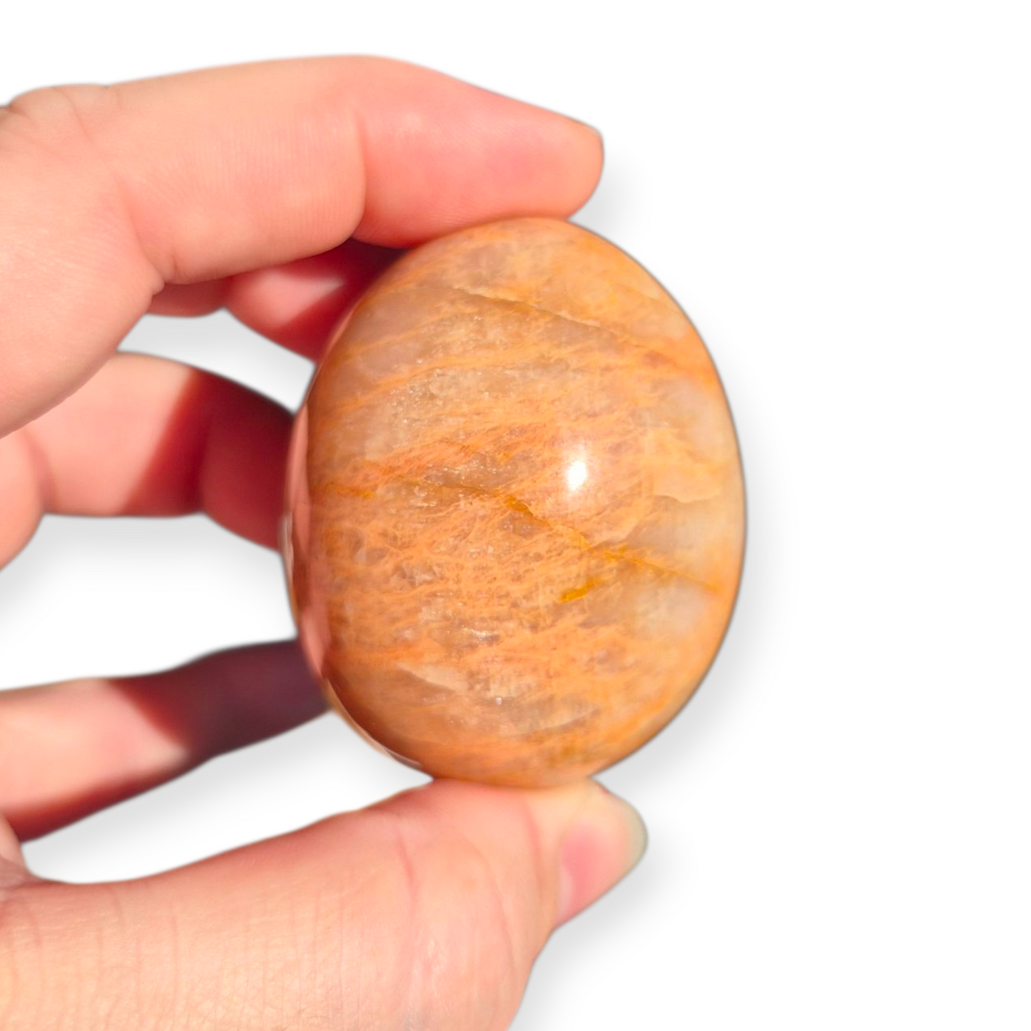 Crystals - Peach Moonstone Polished Egg