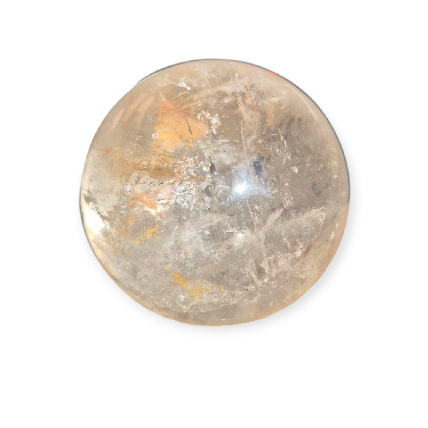 Crystals - Clear Quartz Sphere (High Grade with Hematoid Inclusion)