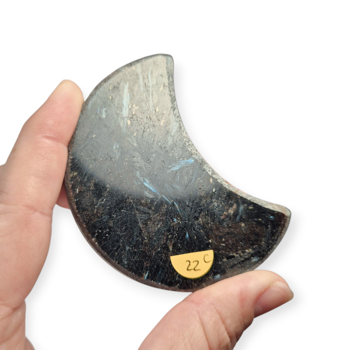 Crystals - Arfvedsonite Moon Carving