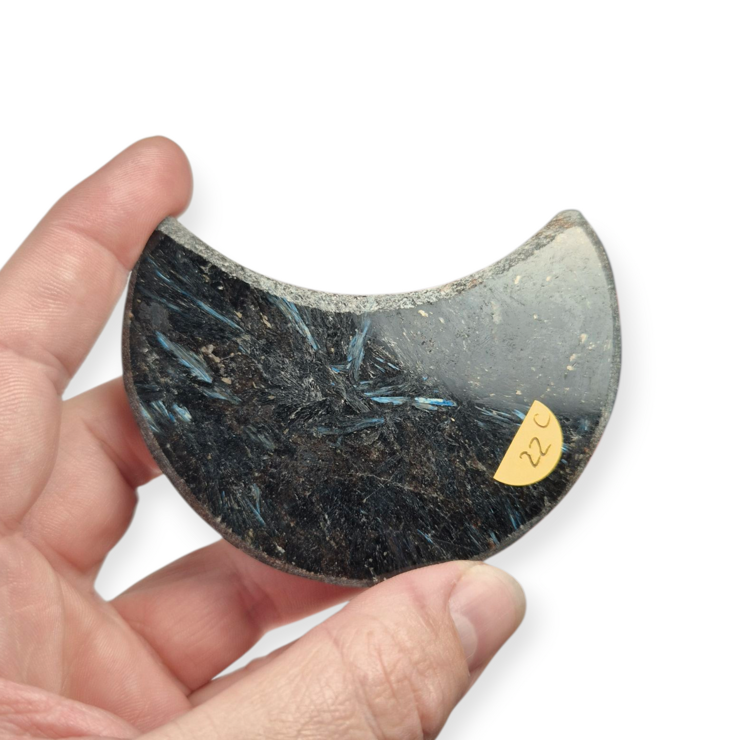 Crystals - Arfvedsonite Moon Carving