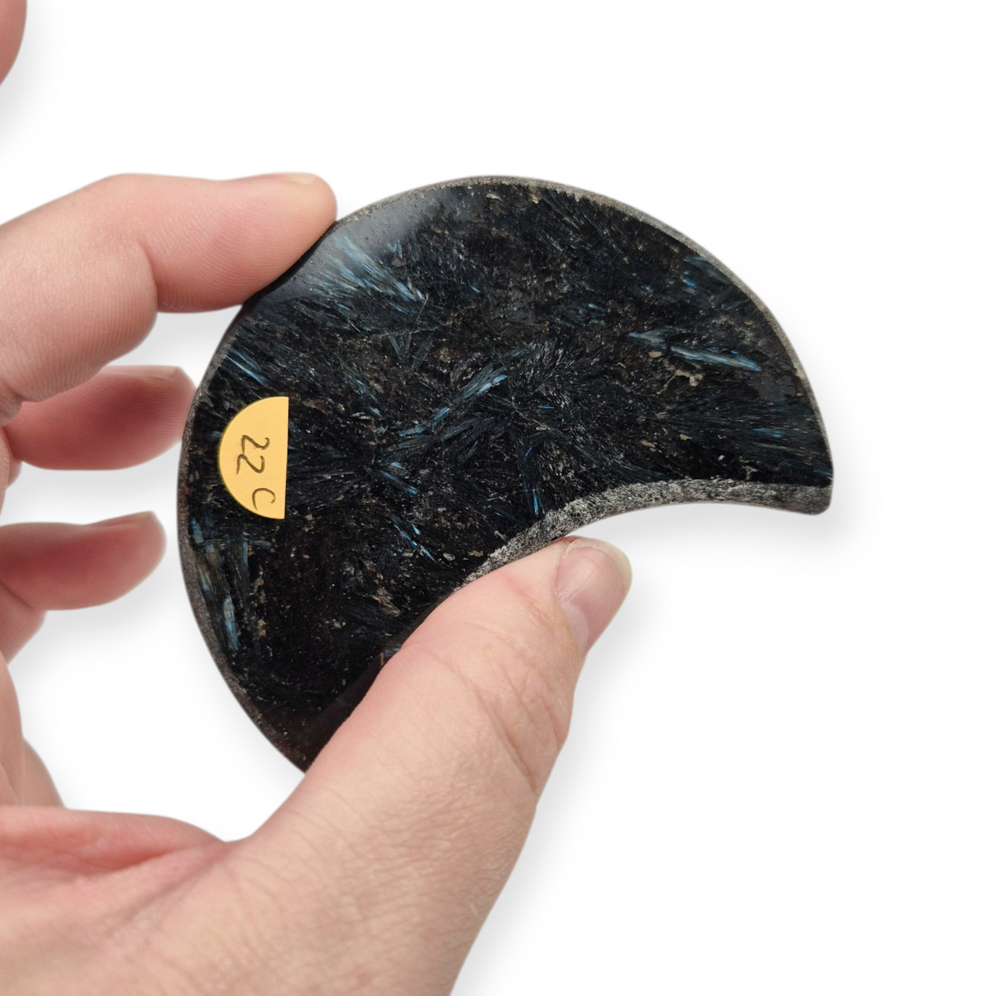 Crystals - Arfvedsonite Moon Carving
