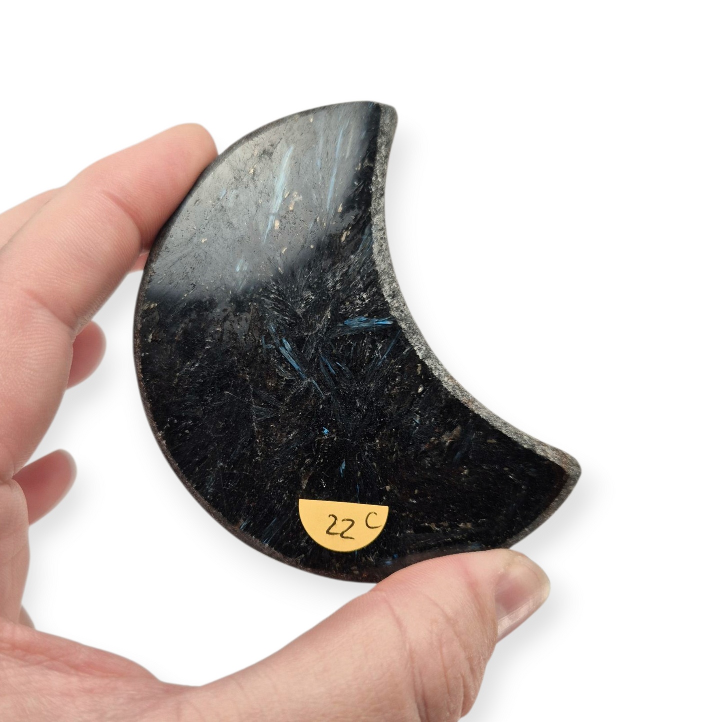 Crystals - Arfvedsonite Moon Carving