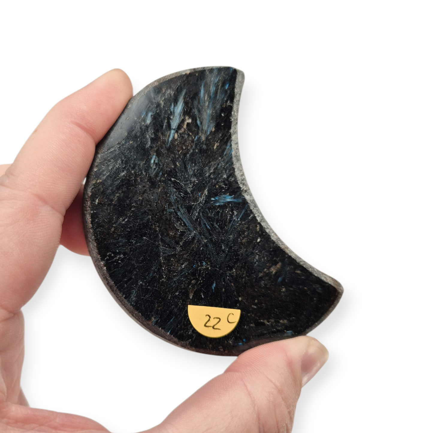 Crystals - Arfvedsonite Moon Carving