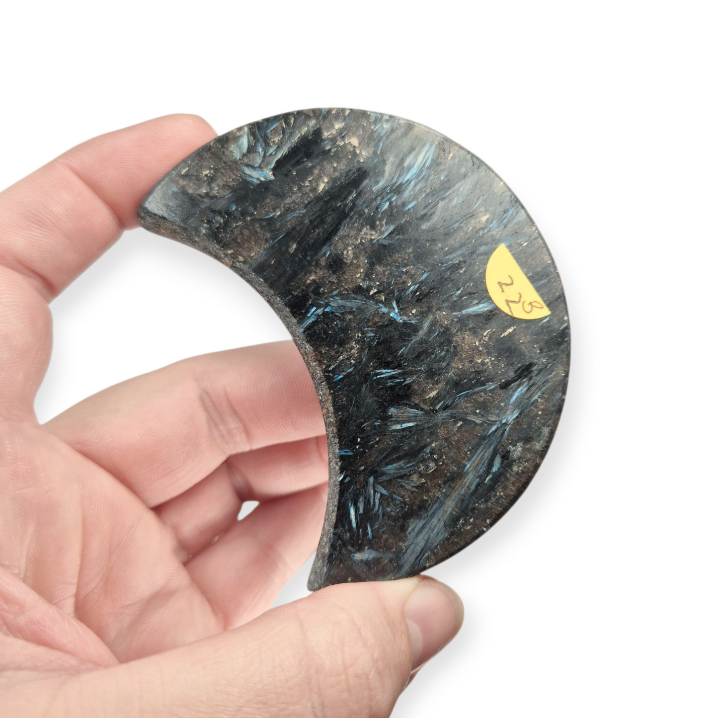 Crystals - Arfvedsonite Moon Carving