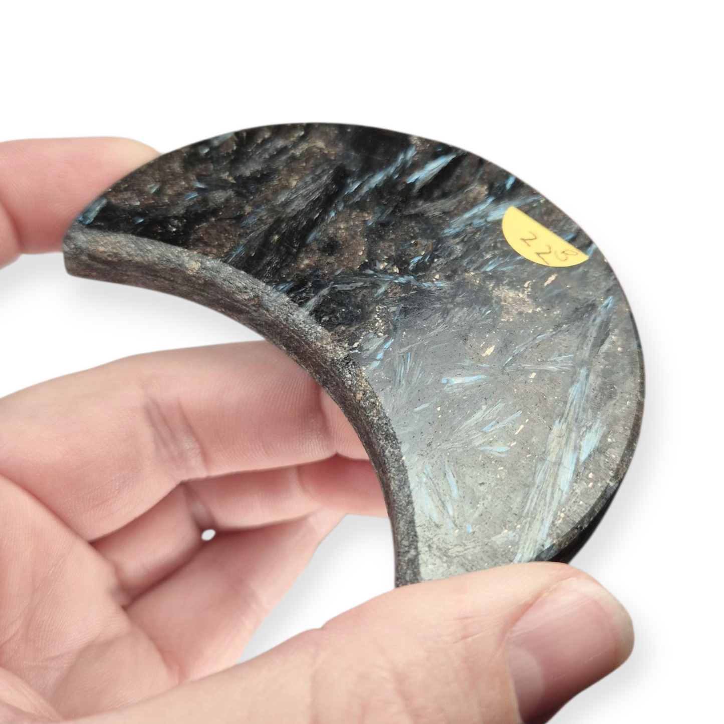 Crystals - Arfvedsonite Moon Carving