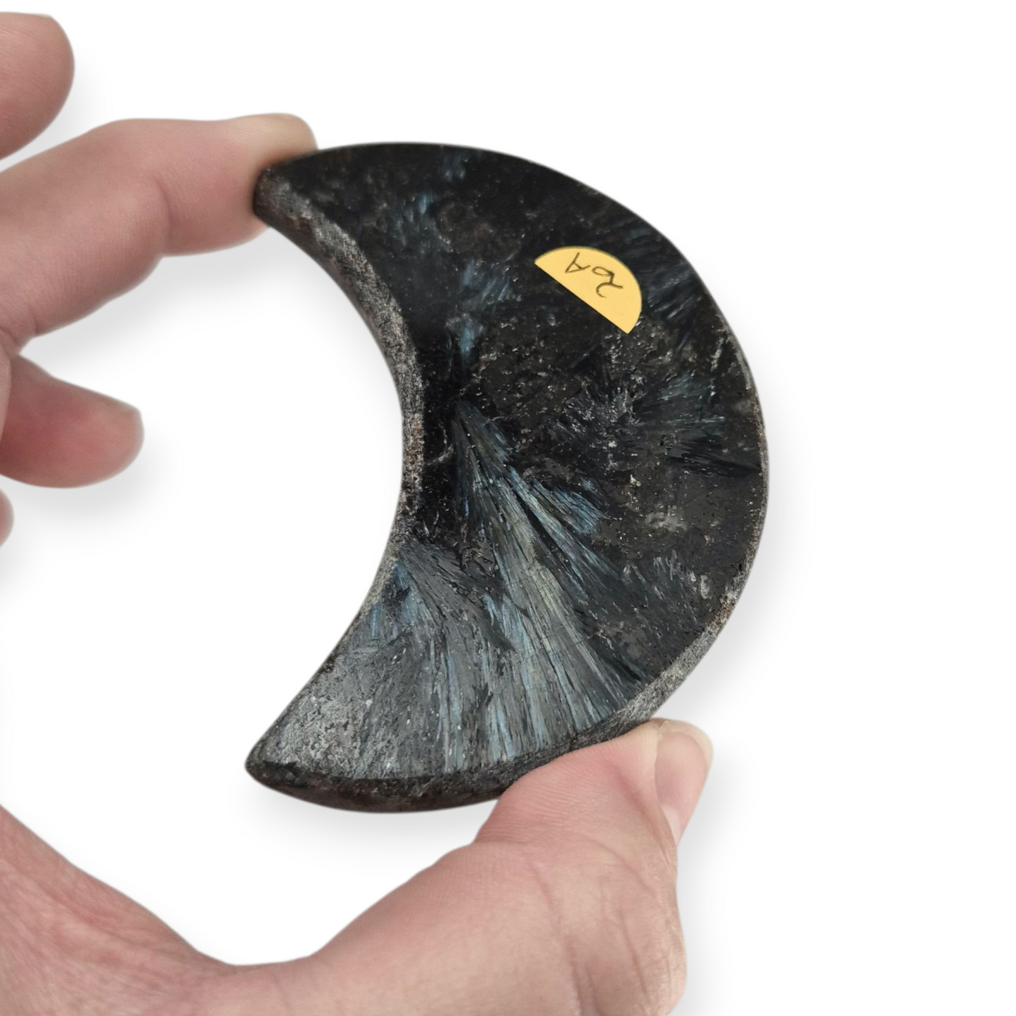 Crystals - Arfvedsonite Moon Carving