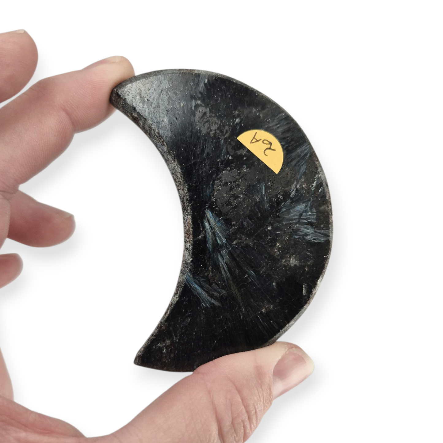 Crystals - Arfvedsonite Moon Carving