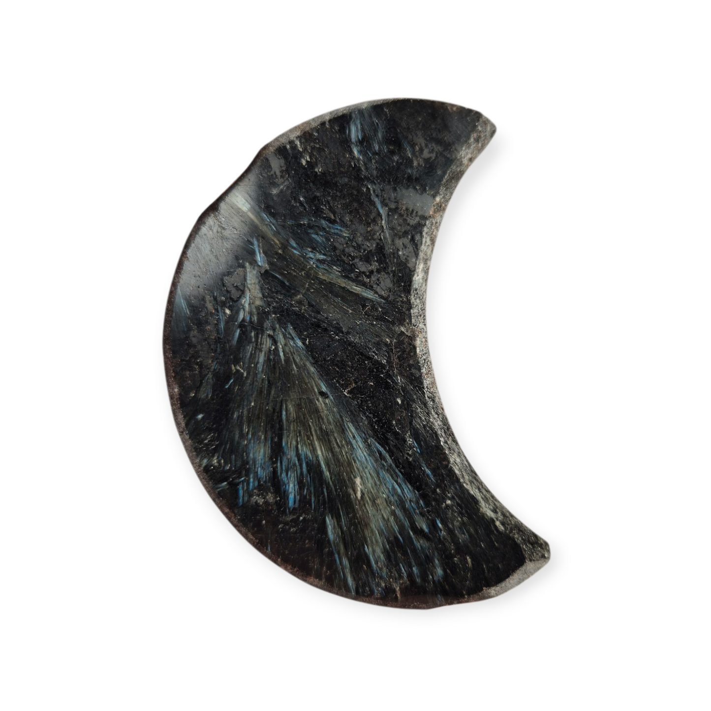 Crystals - Arfvedsonite Moon Carving