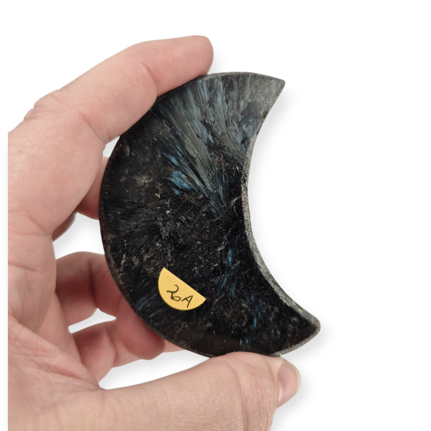 Crystals - Arfvedsonite Moon Carving