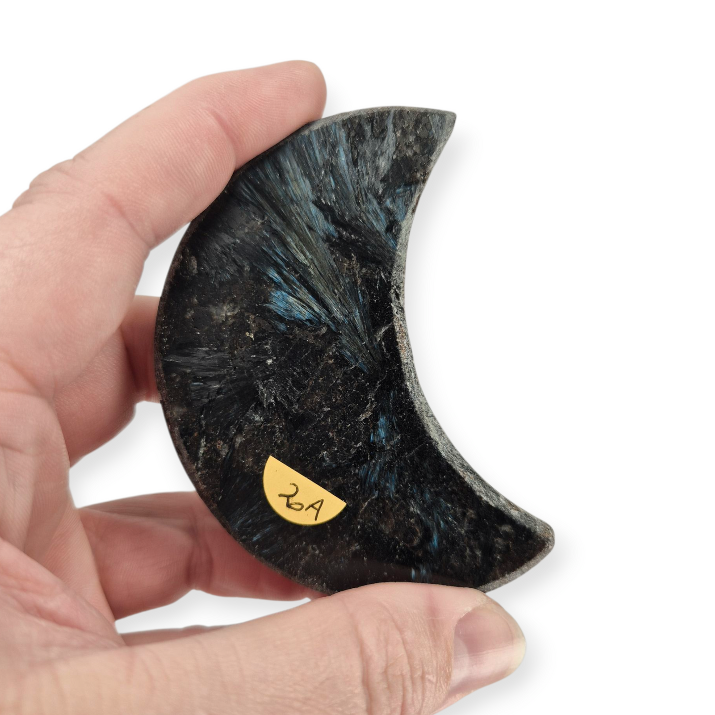 Crystals - Arfvedsonite Moon Carving