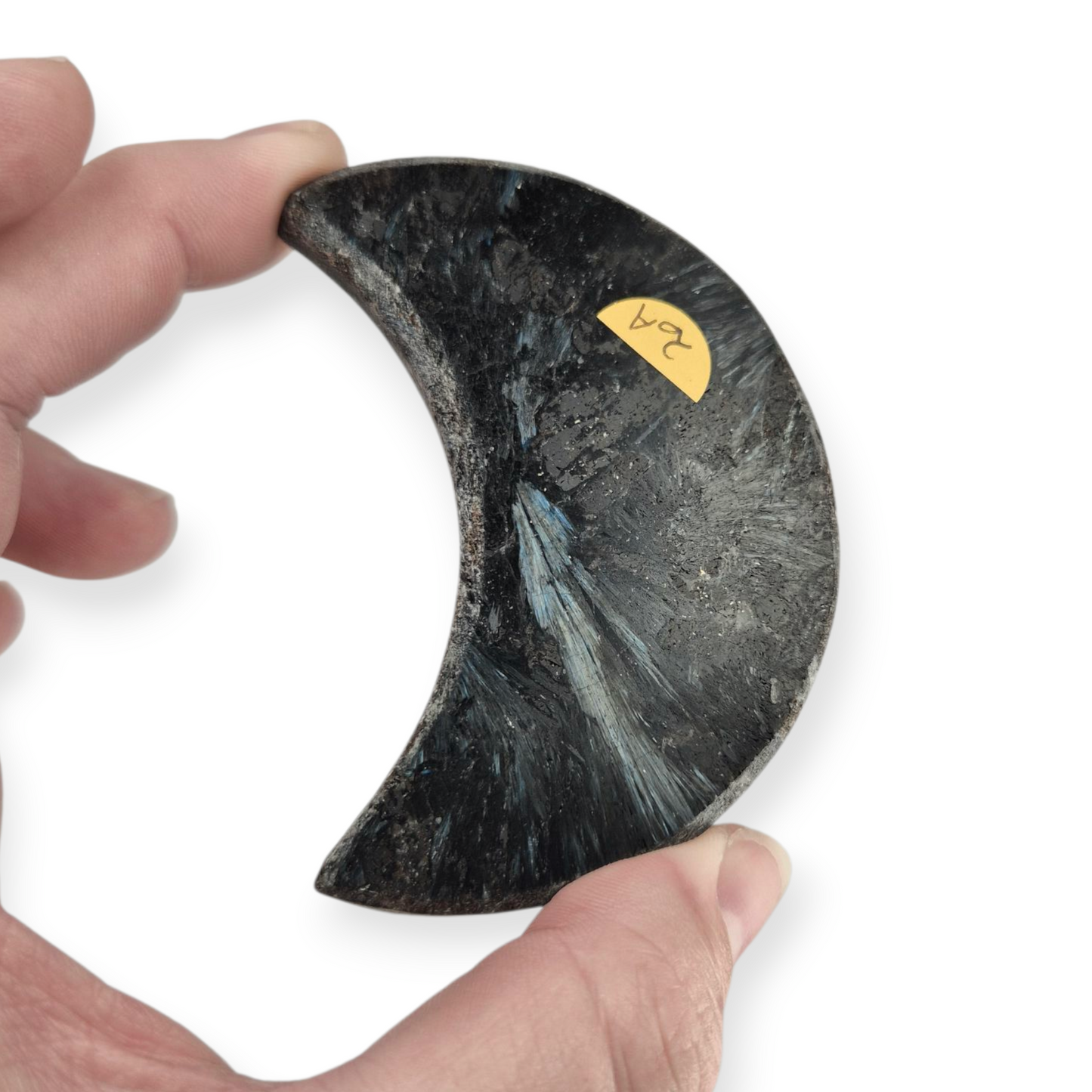 Crystals - Arfvedsonite Moon Carving
