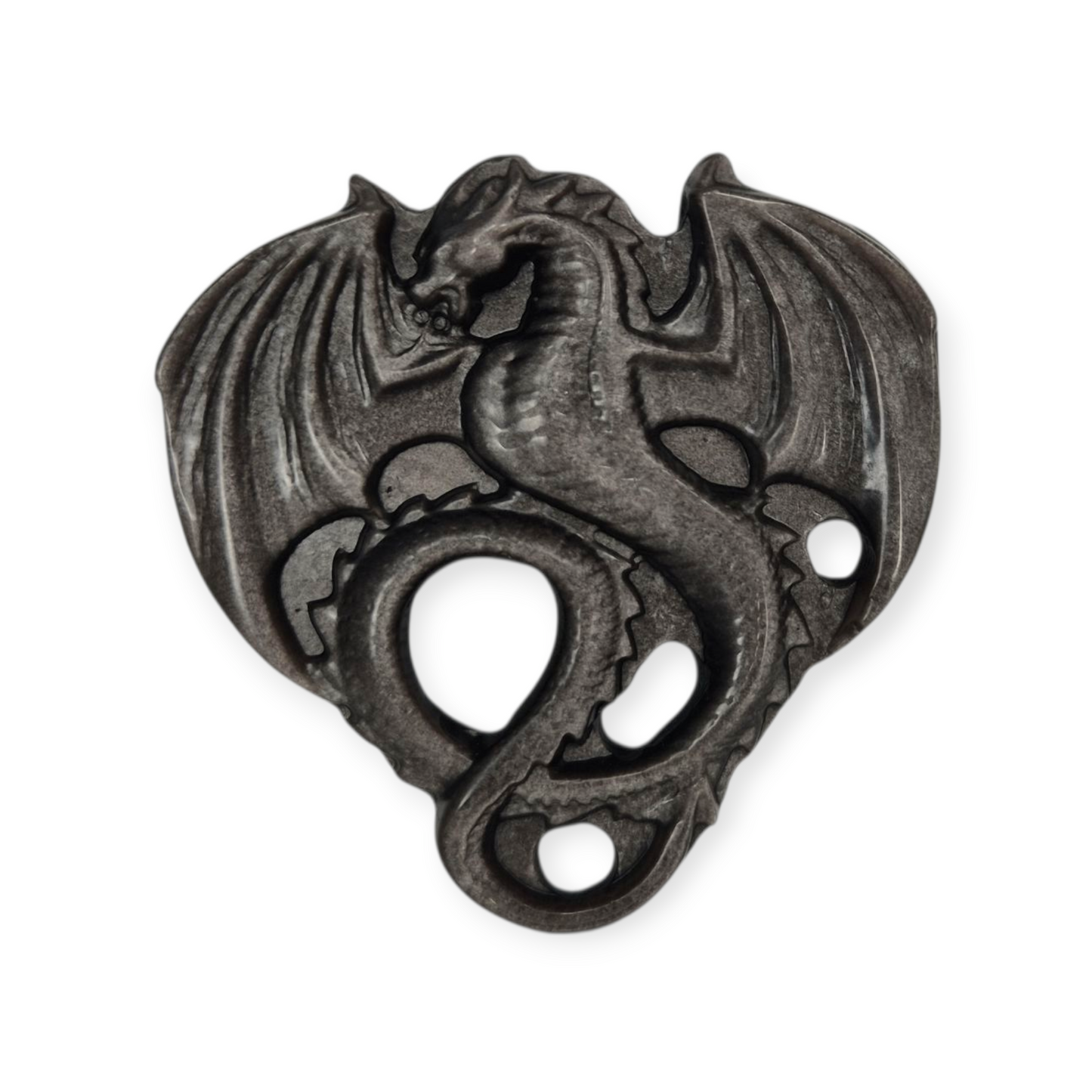 Crystals - Silver Sheen Obsidian Dragon Carving