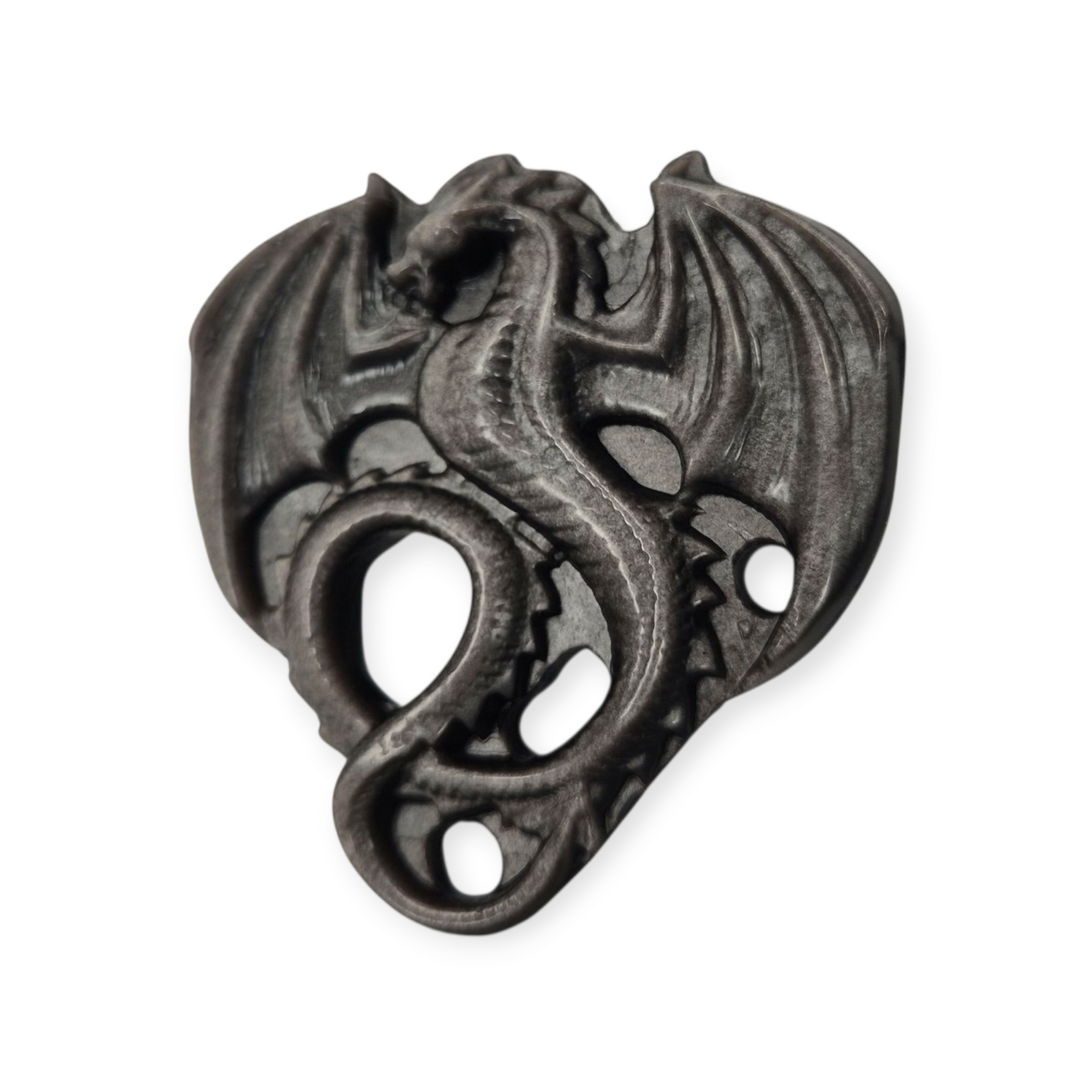 Crystals - Silver Sheen Obsidian Dragon Carving