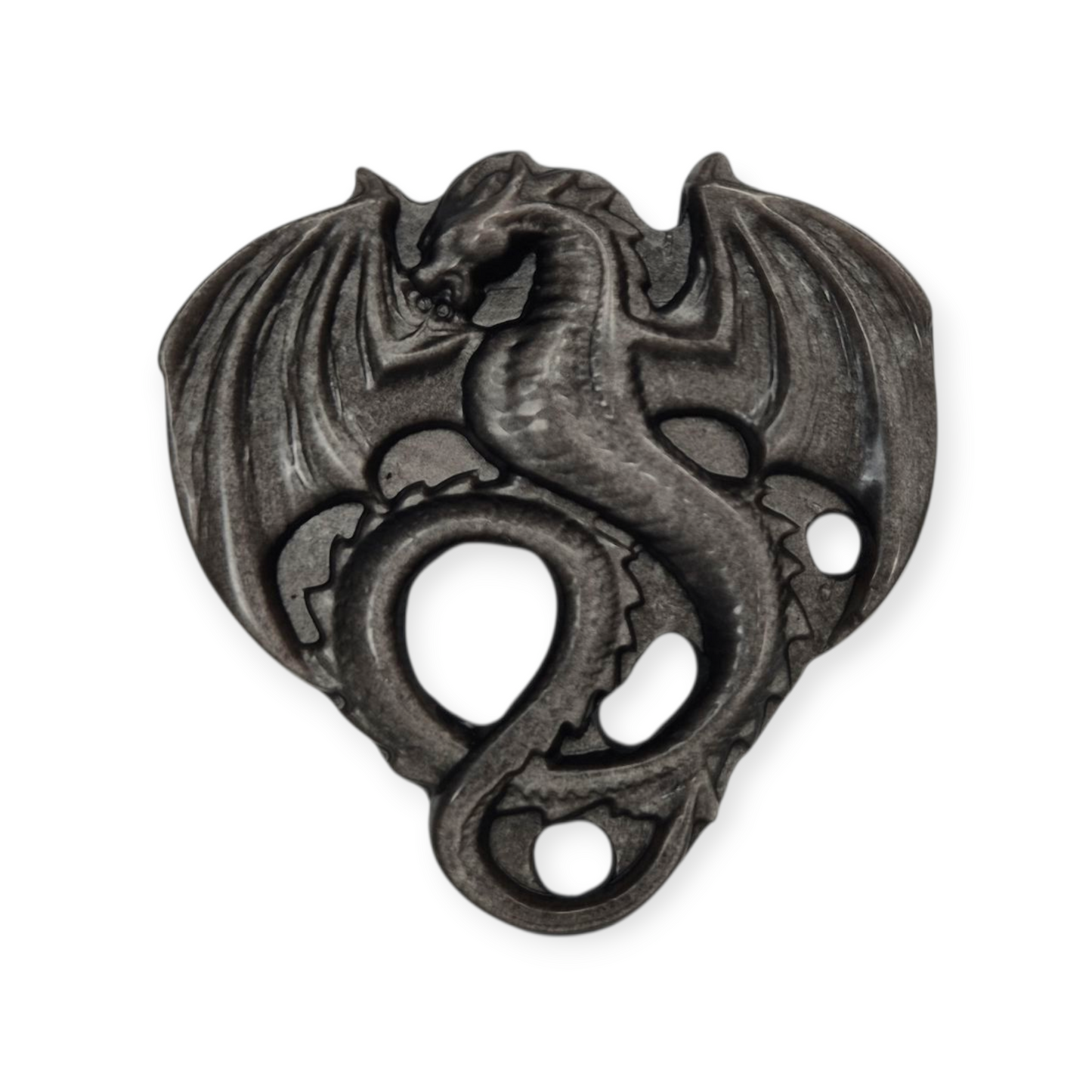 Crystals - Silver Sheen Obsidian Dragon Carving