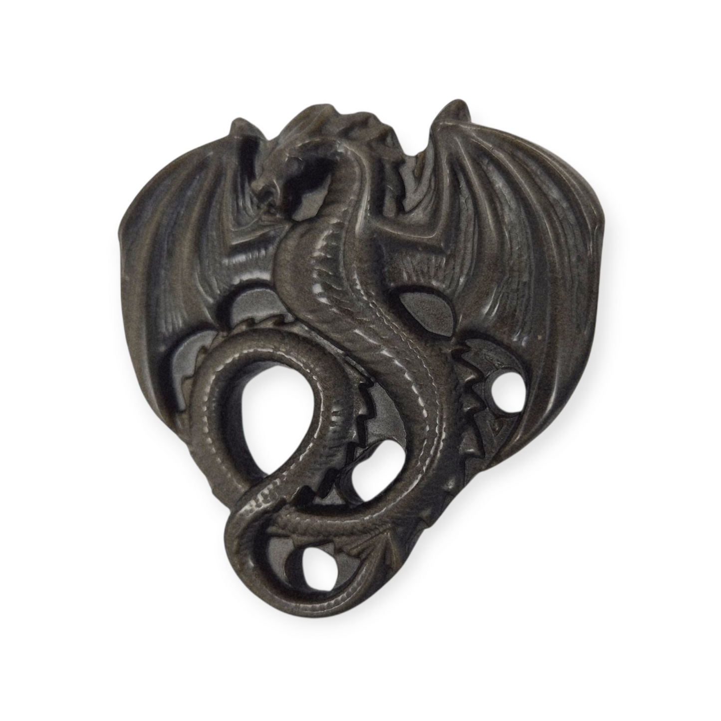 Crystals - Silver Sheen Obsidian Dragon Carving