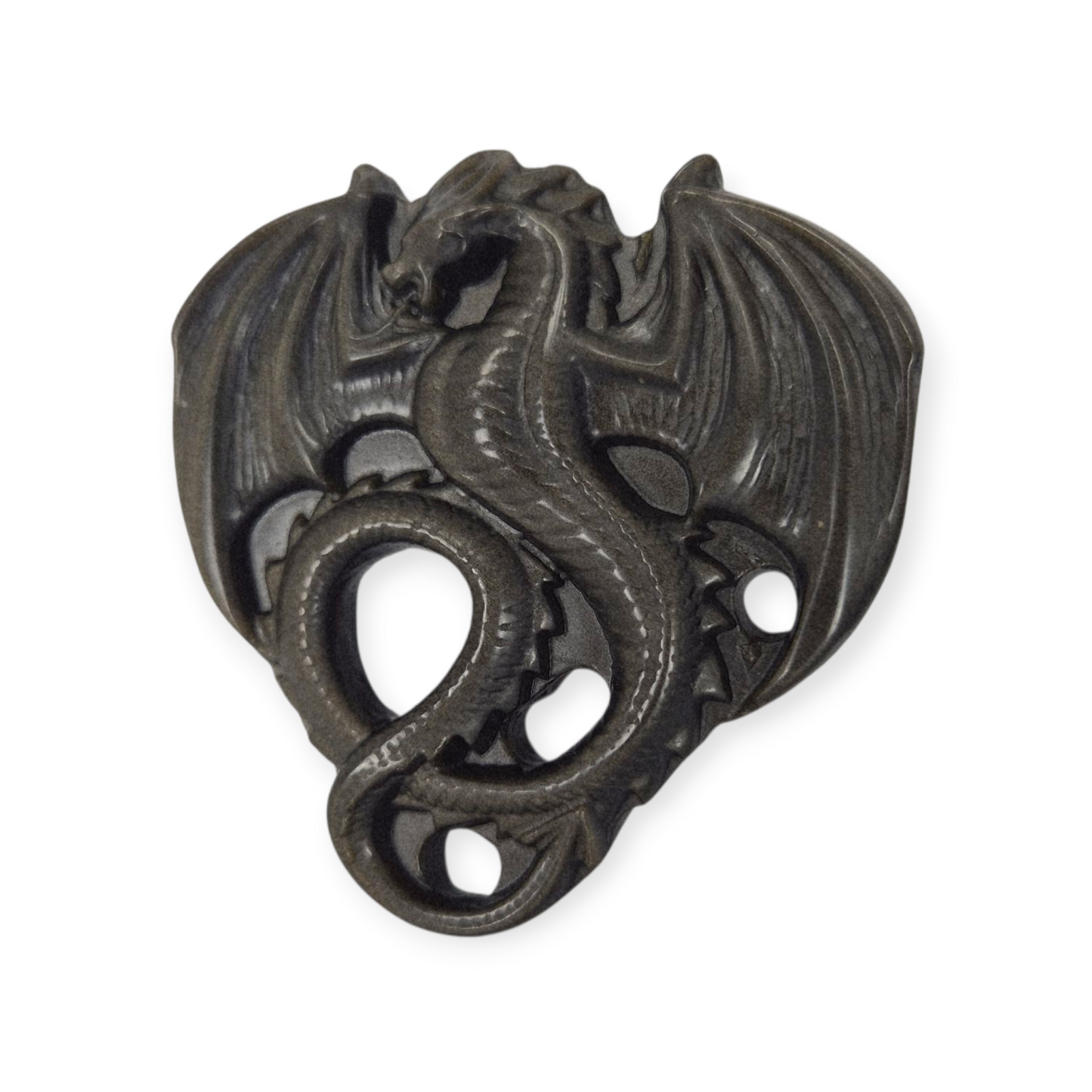 Crystals - Silver Sheen Obsidian Dragon Carving