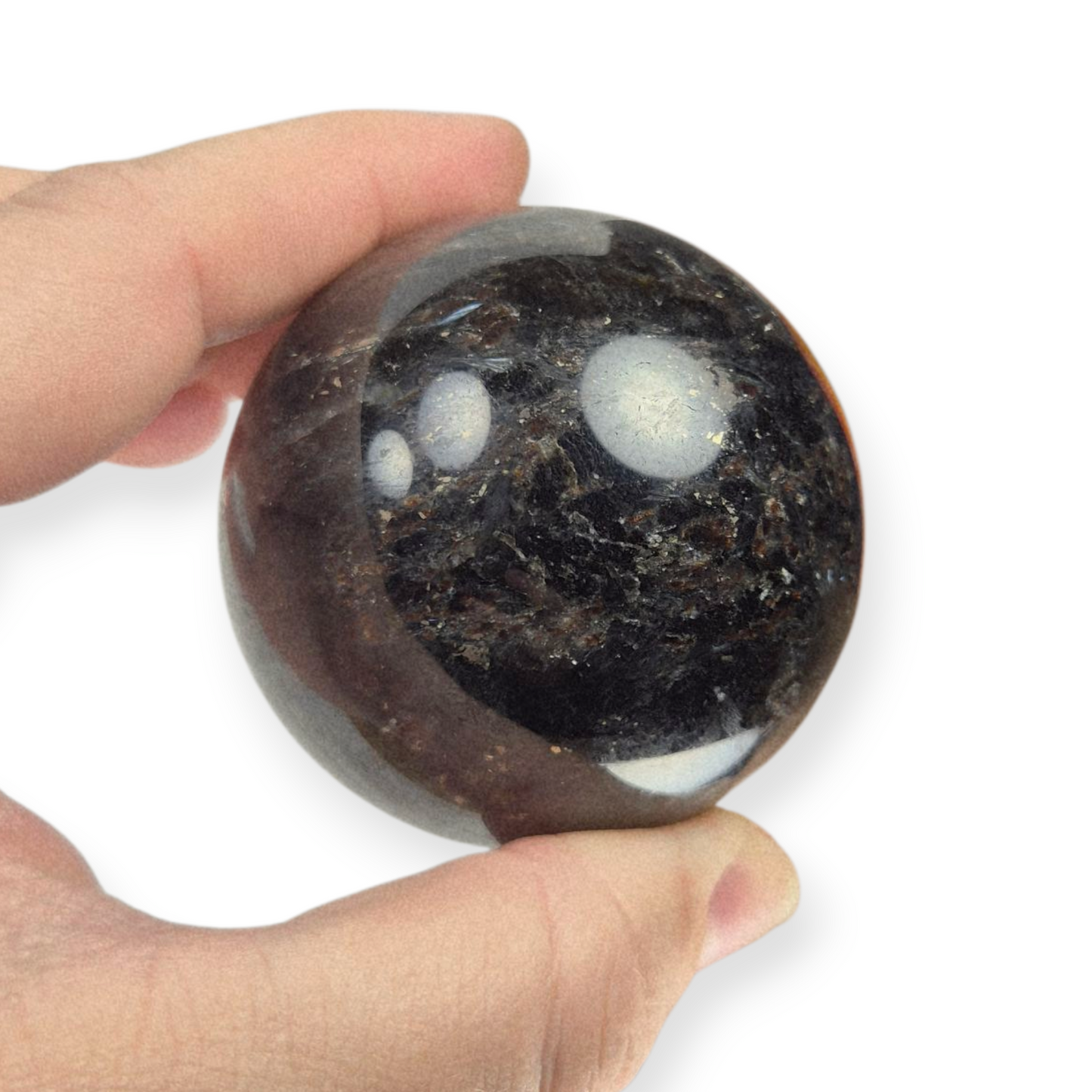 Crystals - Garnet in Arfvedsonite Sphere
