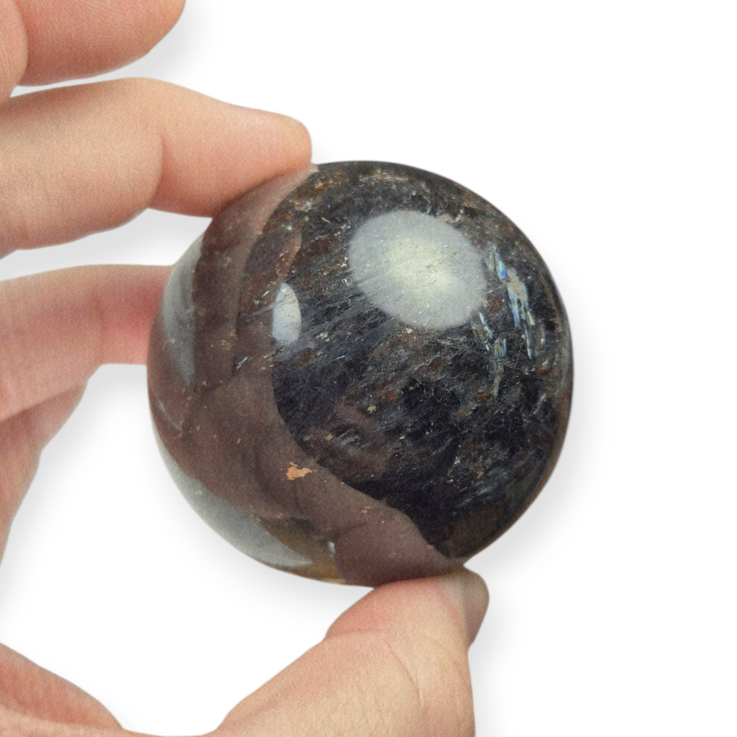 Crystals - Garnet in Arfvedsonite Sphere