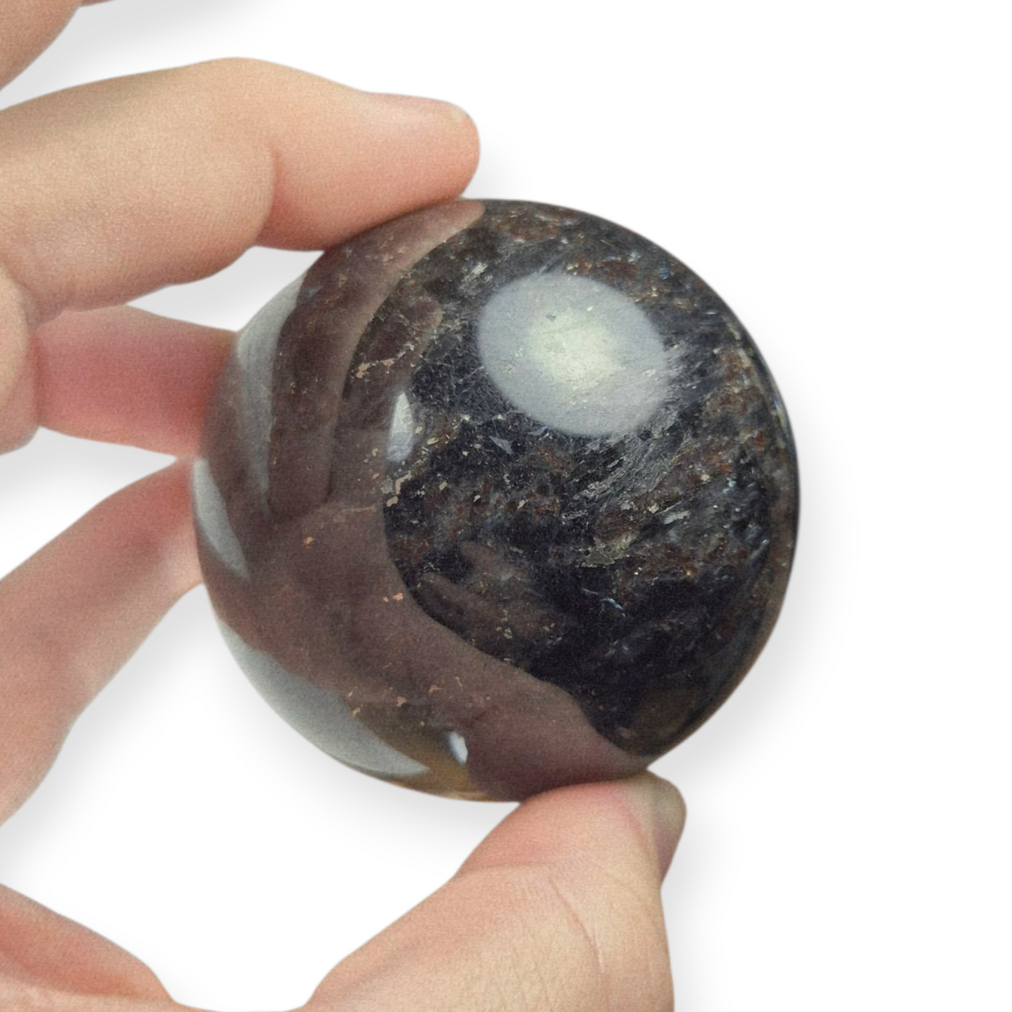 Crystals - Garnet in Arfvedsonite Sphere