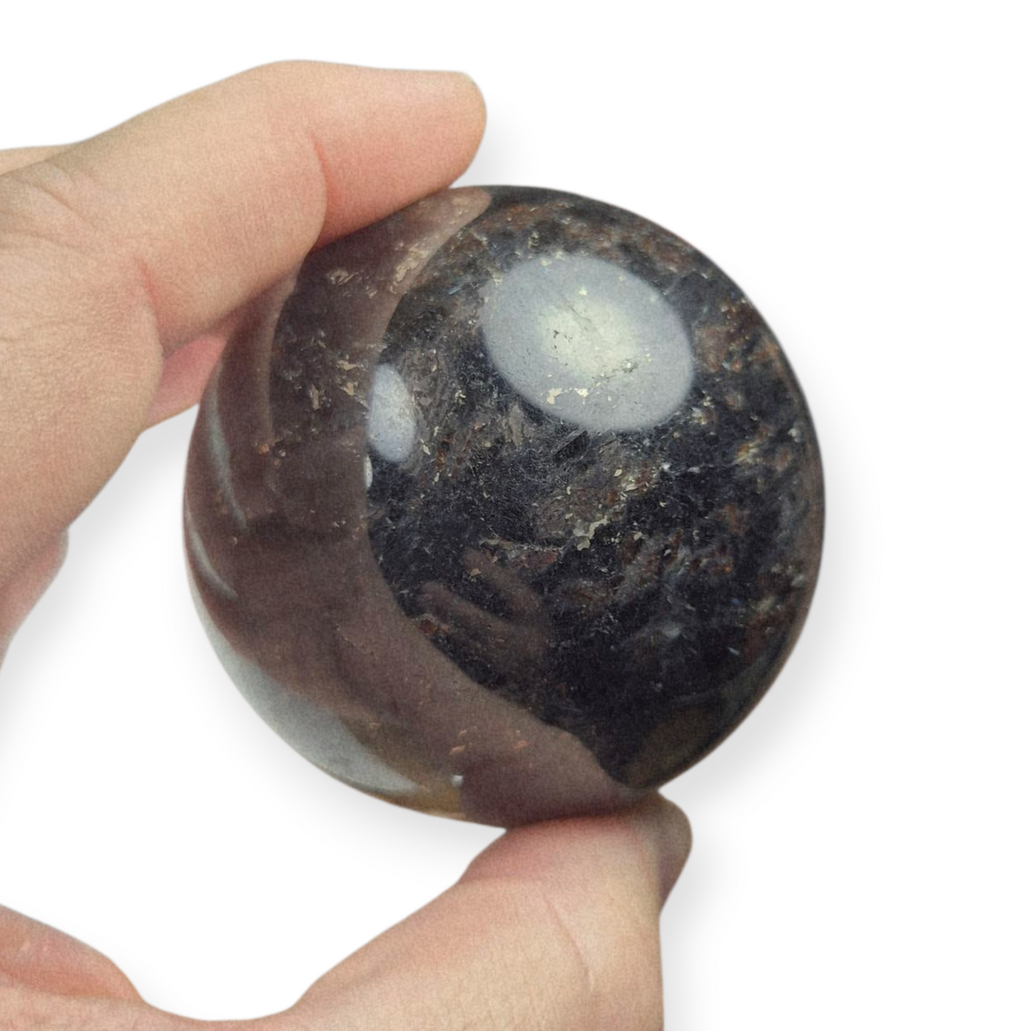 Crystals - Garnet in Arfvedsonite Sphere
