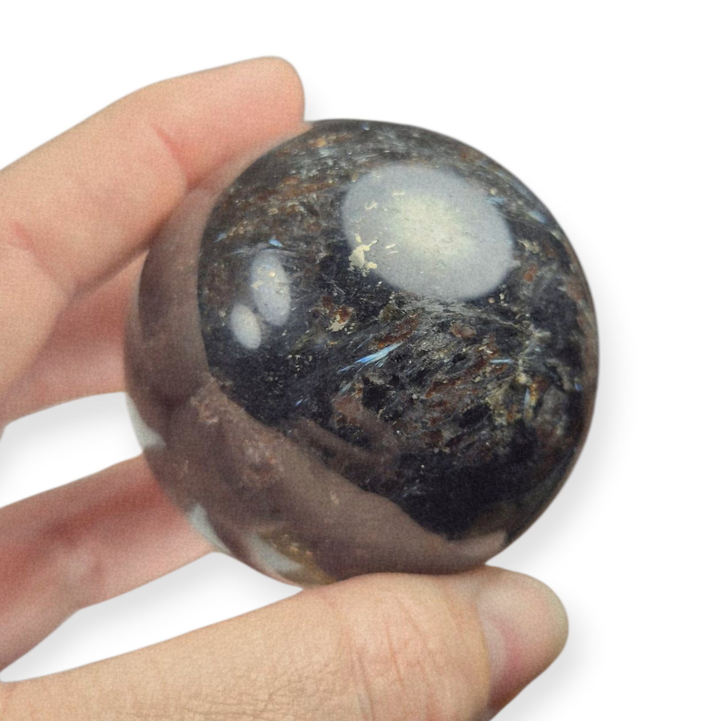 Crystals - Garnet in Arfvedsonite Sphere