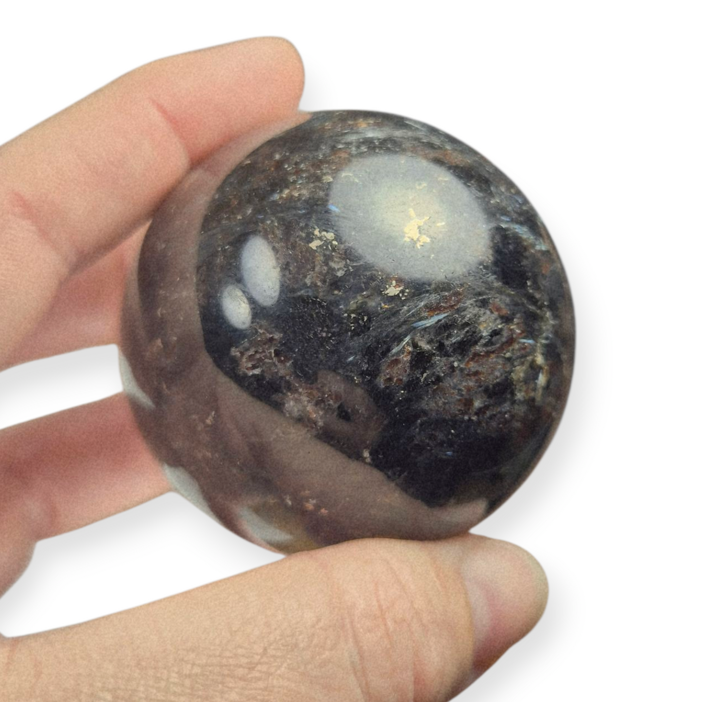 Crystals - Garnet in Arfvedsonite Sphere