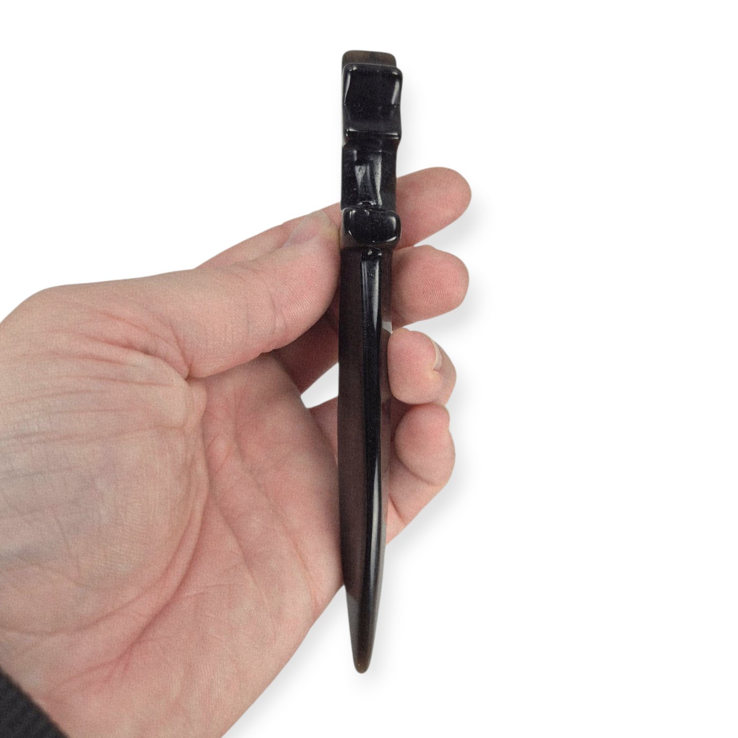 Crystals - Black Obsidian Dagger Carving