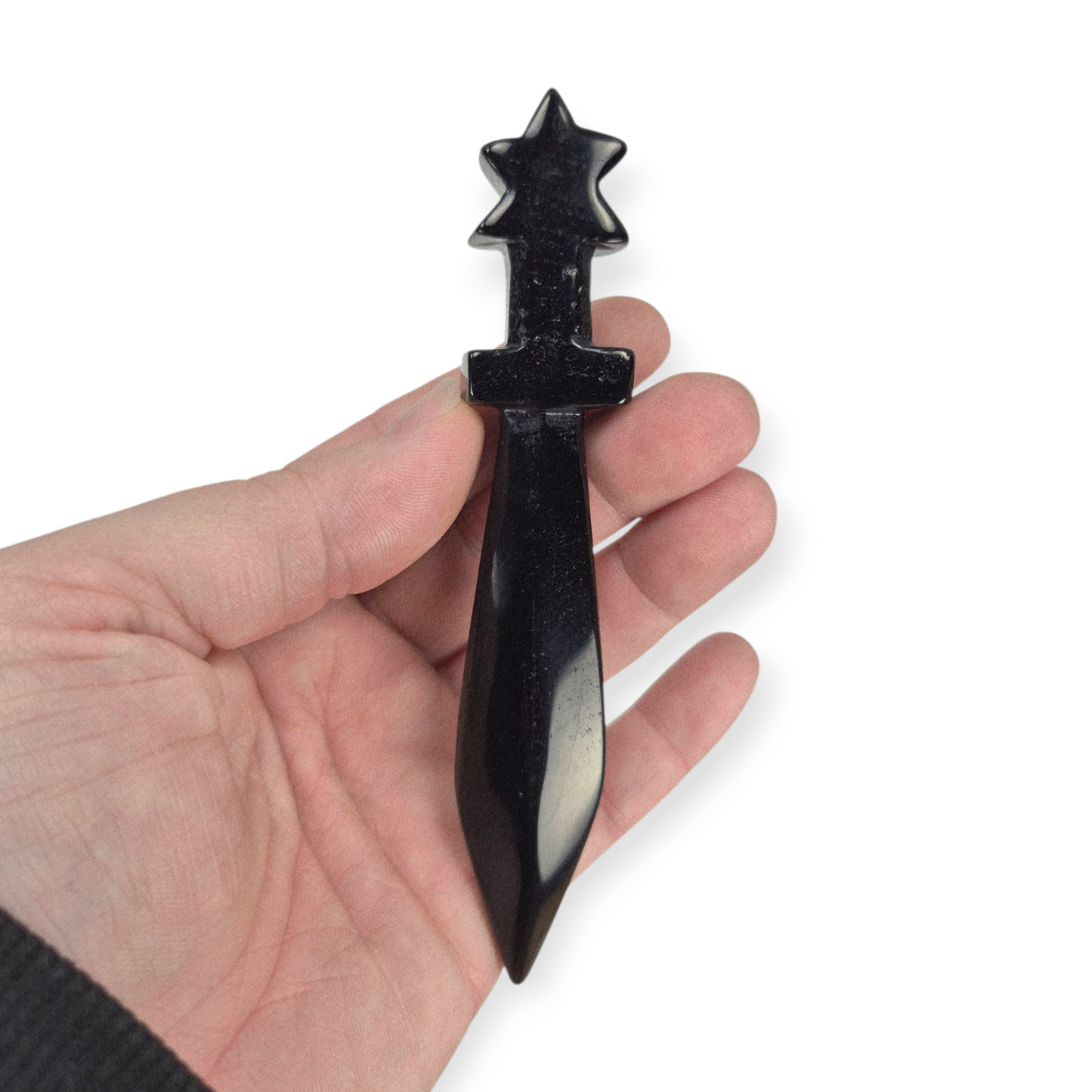 Crystals - Black Obsidian Dagger Carving