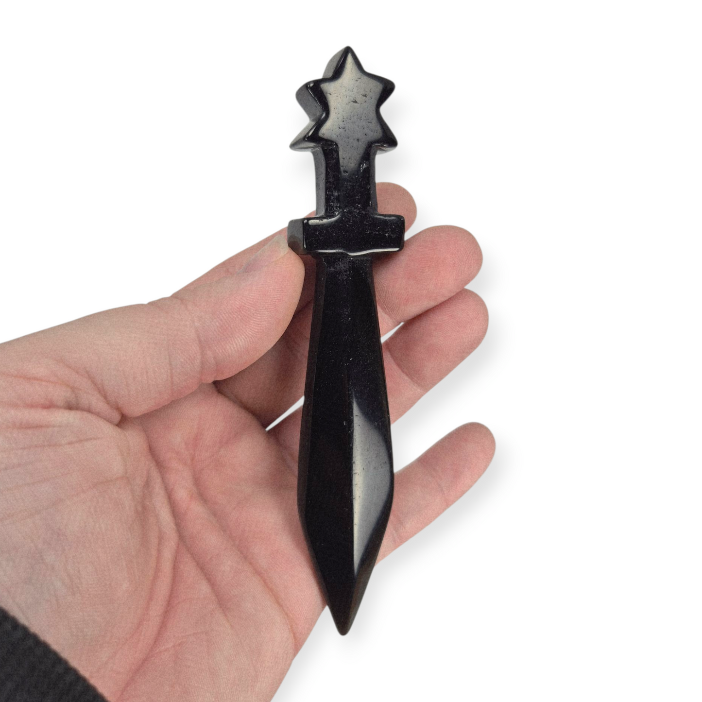 Crystals - Black Obsidian Dagger Carving