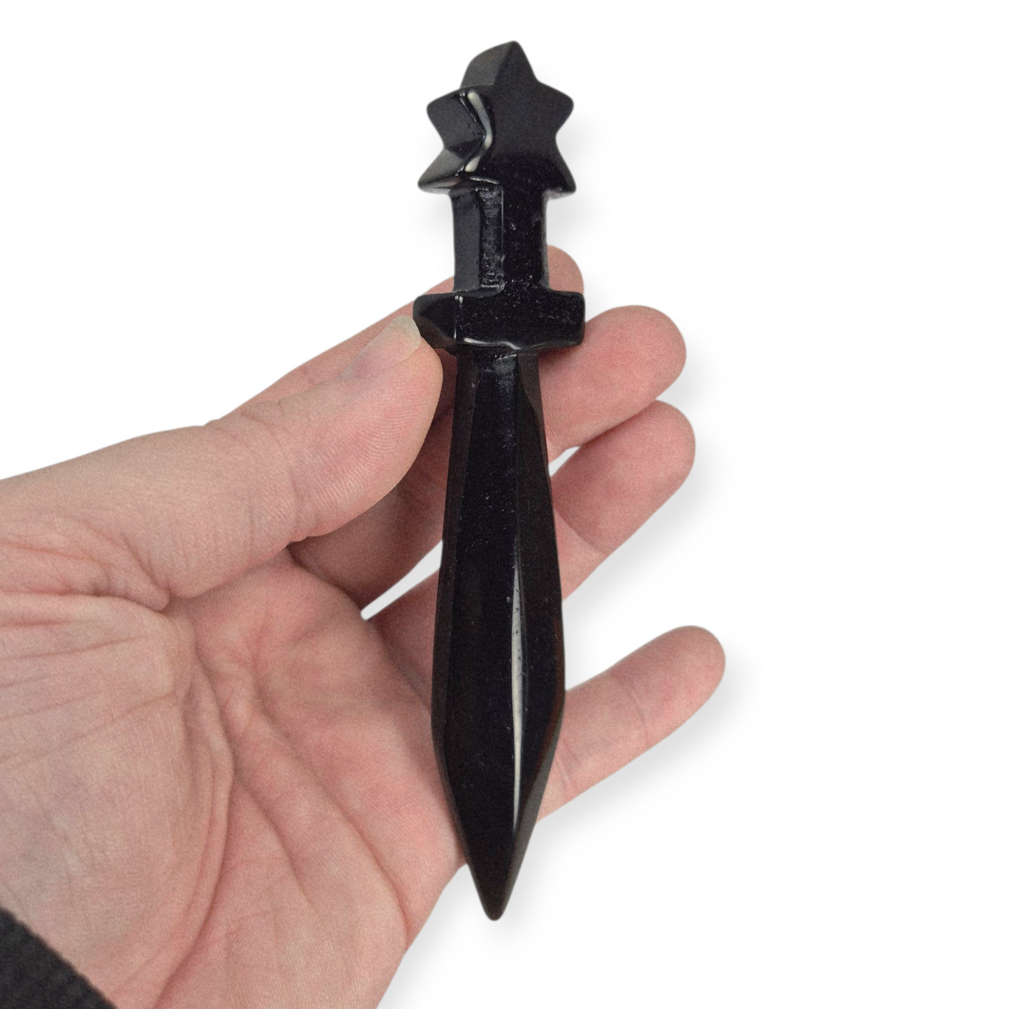 Crystals - Black Obsidian Dagger Carving