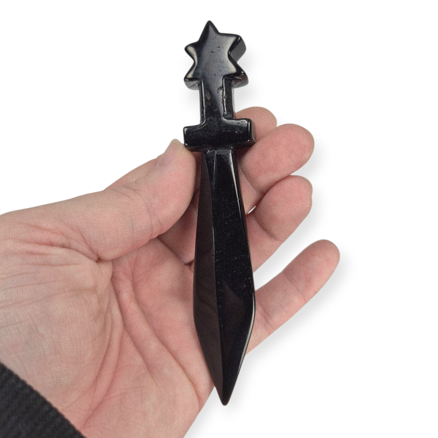 Crystals - Black Obsidian Dagger Carving