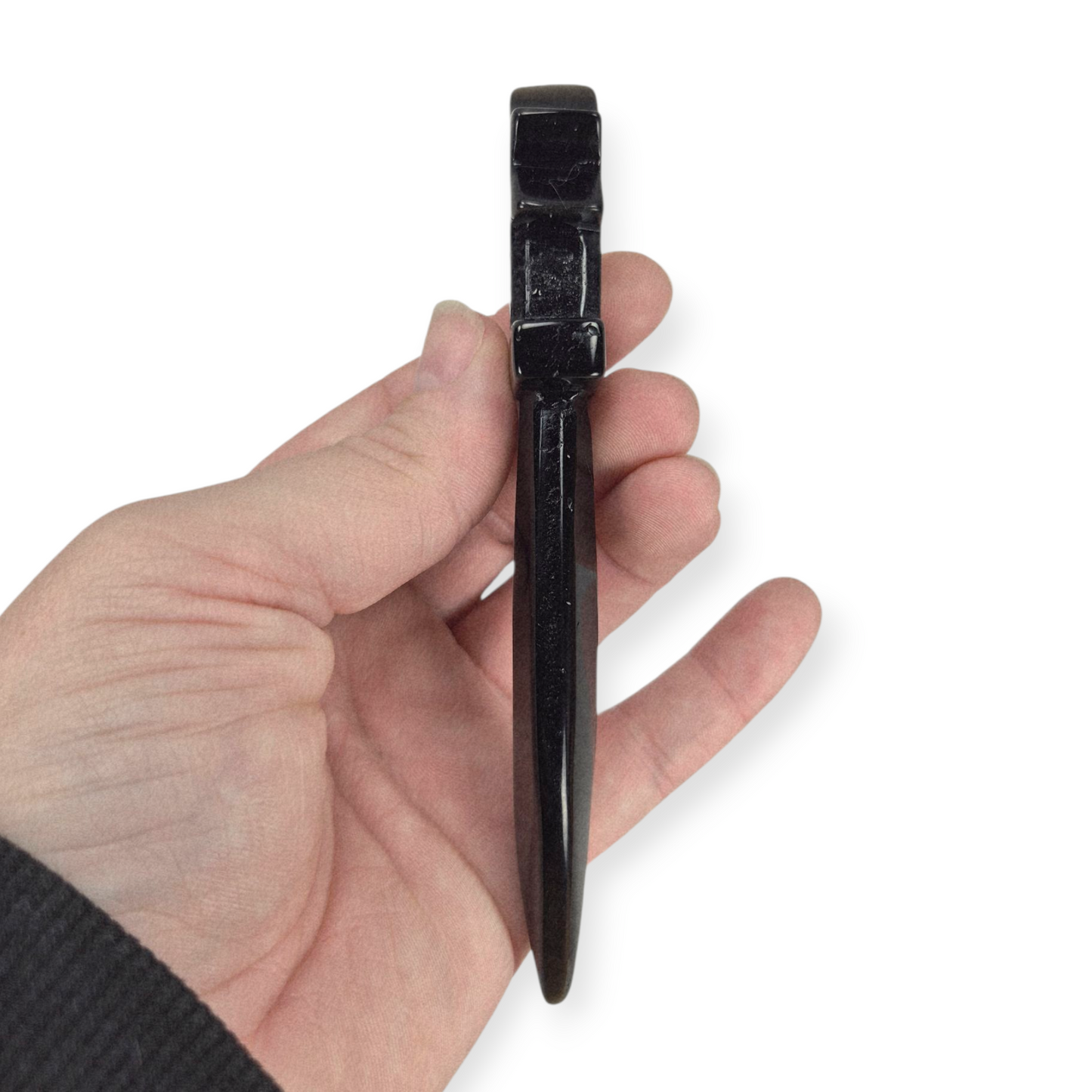 Crystals - Black Obsidian Dagger Carving