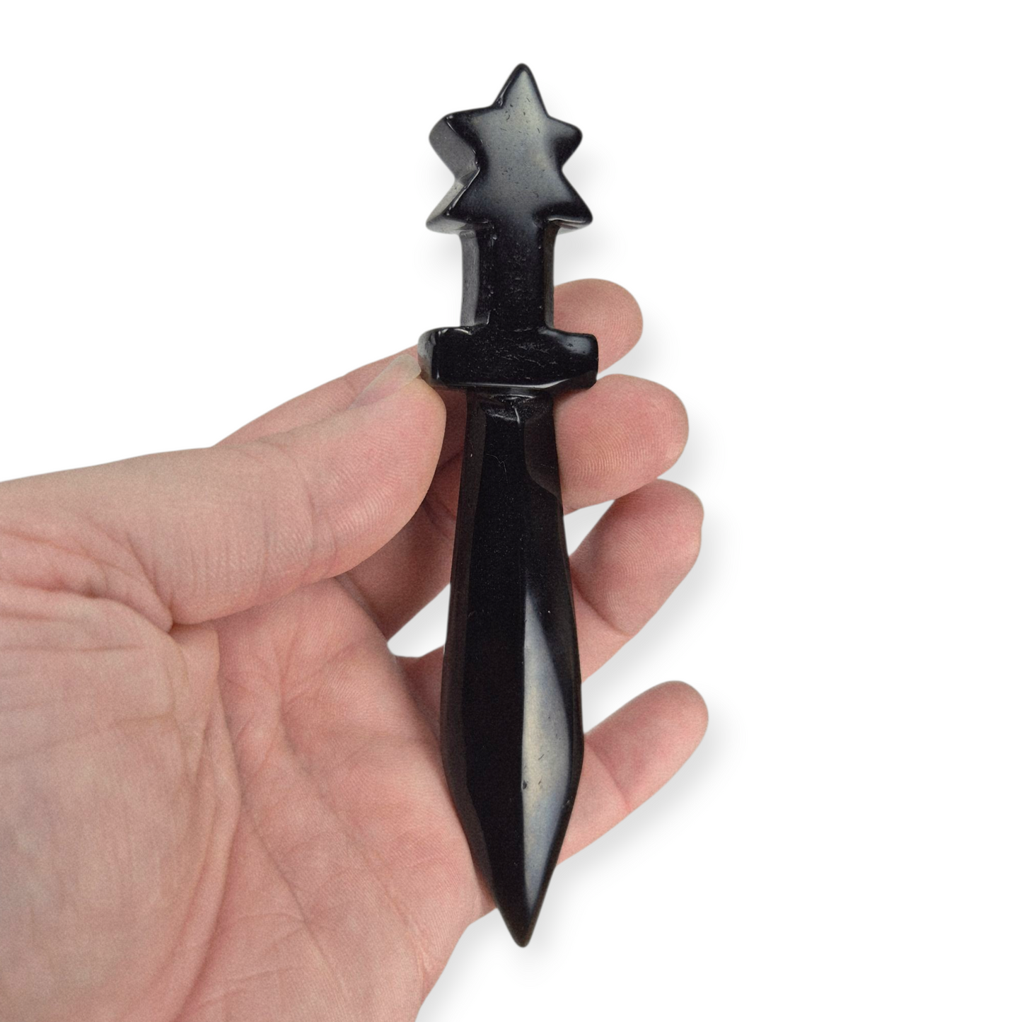 Crystals - Black Obsidian Dagger Carving