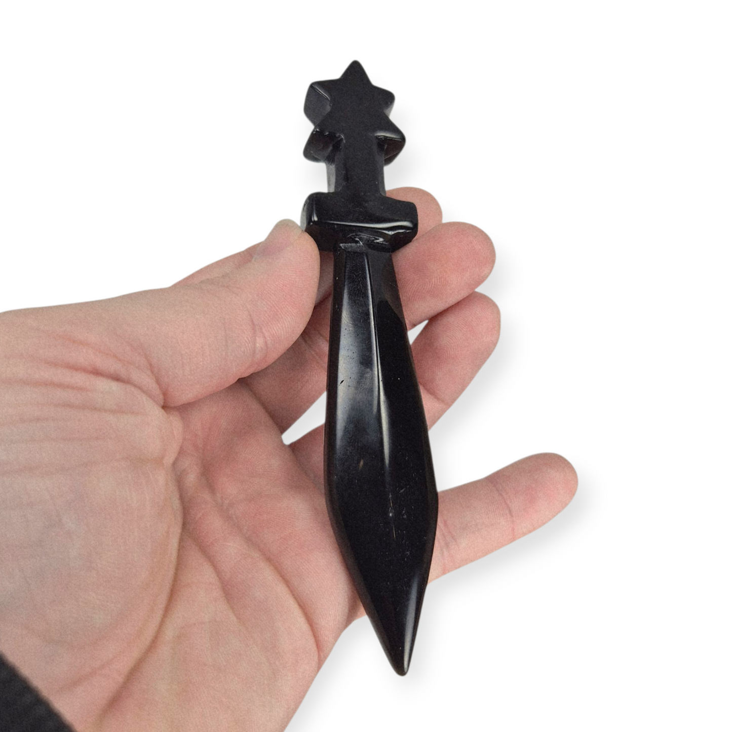 Crystals - Black Obsidian Dagger Carving
