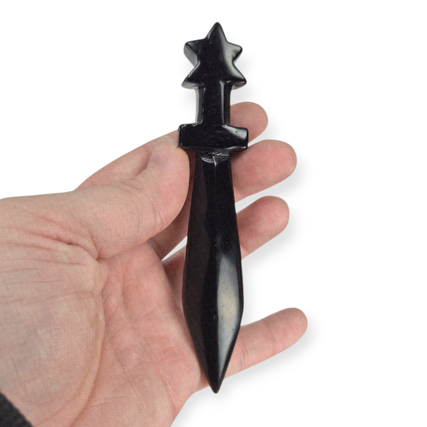 Crystals - Black Obsidian Dagger Carving