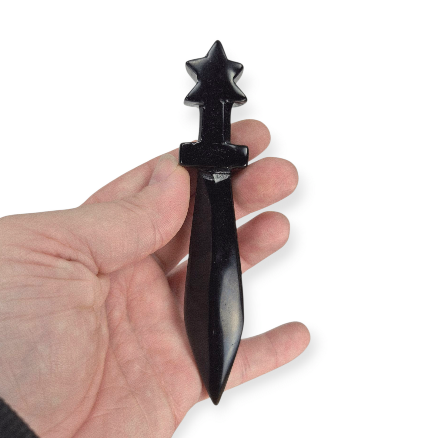 Crystals - Black Obsidian Dagger Carving