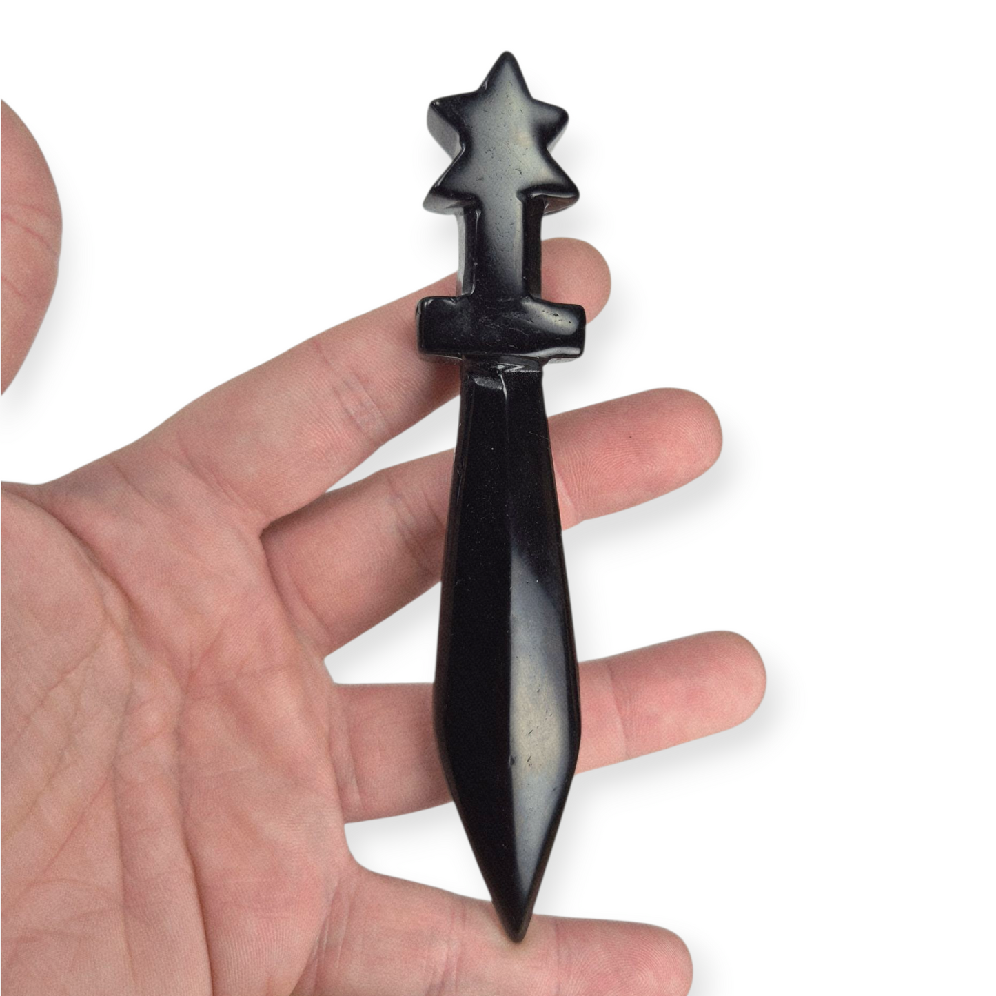 Crystals - Black Obsidian Dagger Carving