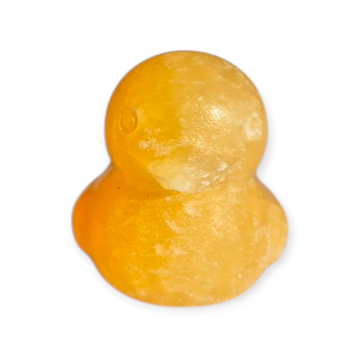 Crystals - Orange Calcite Rubber Ducky Carving