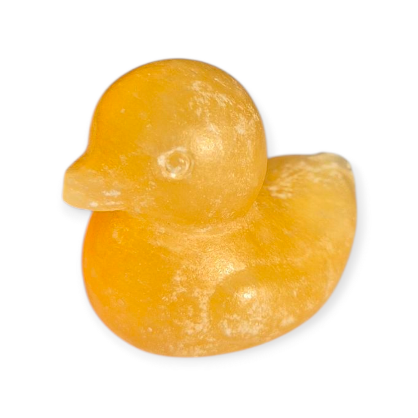 Crystals - Orange Calcite Rubber Ducky Carving