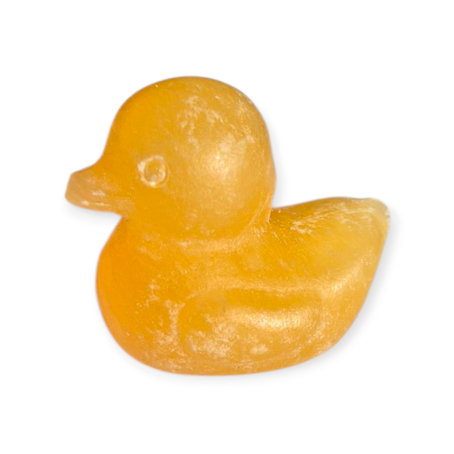 Crystals - Orange Calcite Rubber Ducky Carving