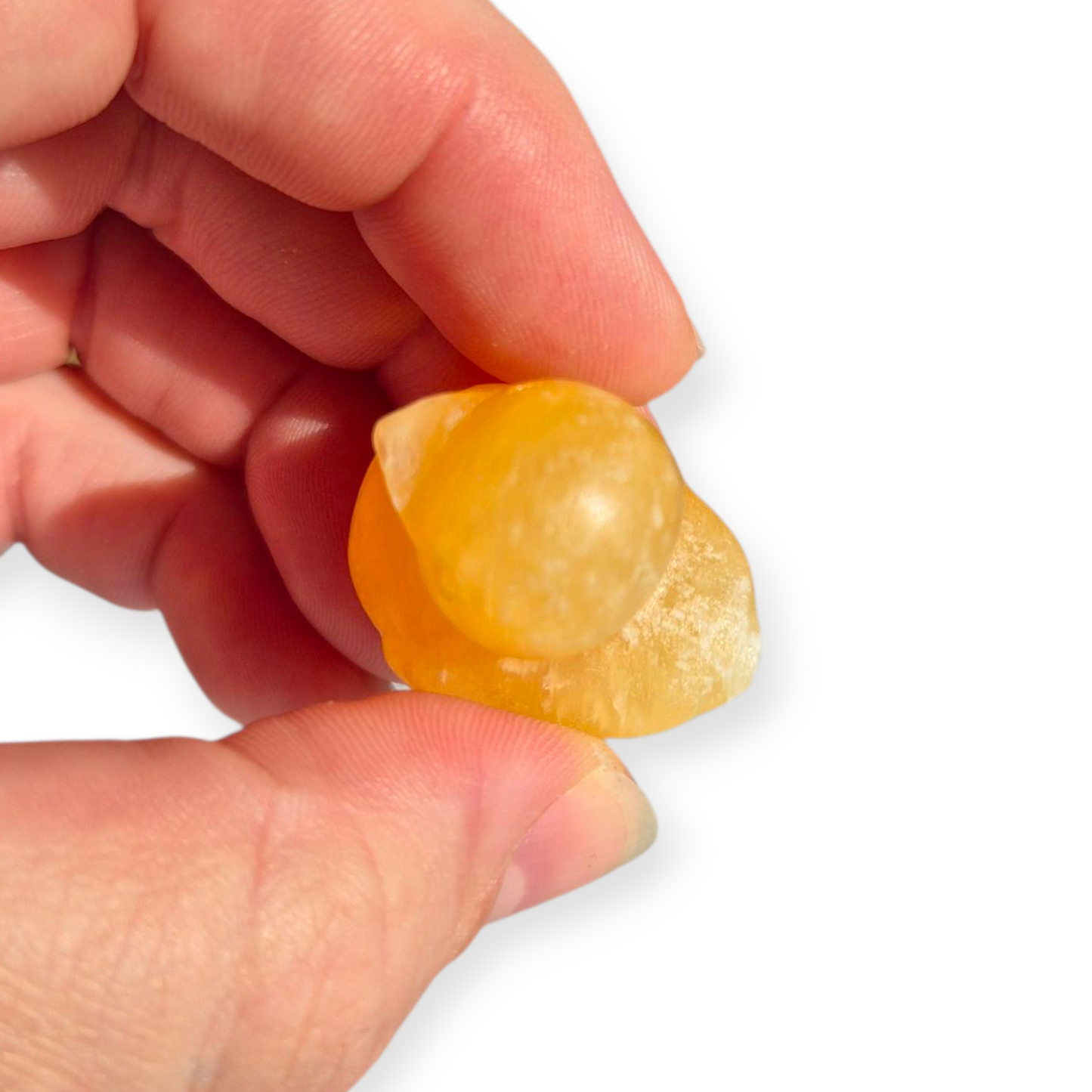 Crystals - Orange Calcite Rubber Ducky Carving
