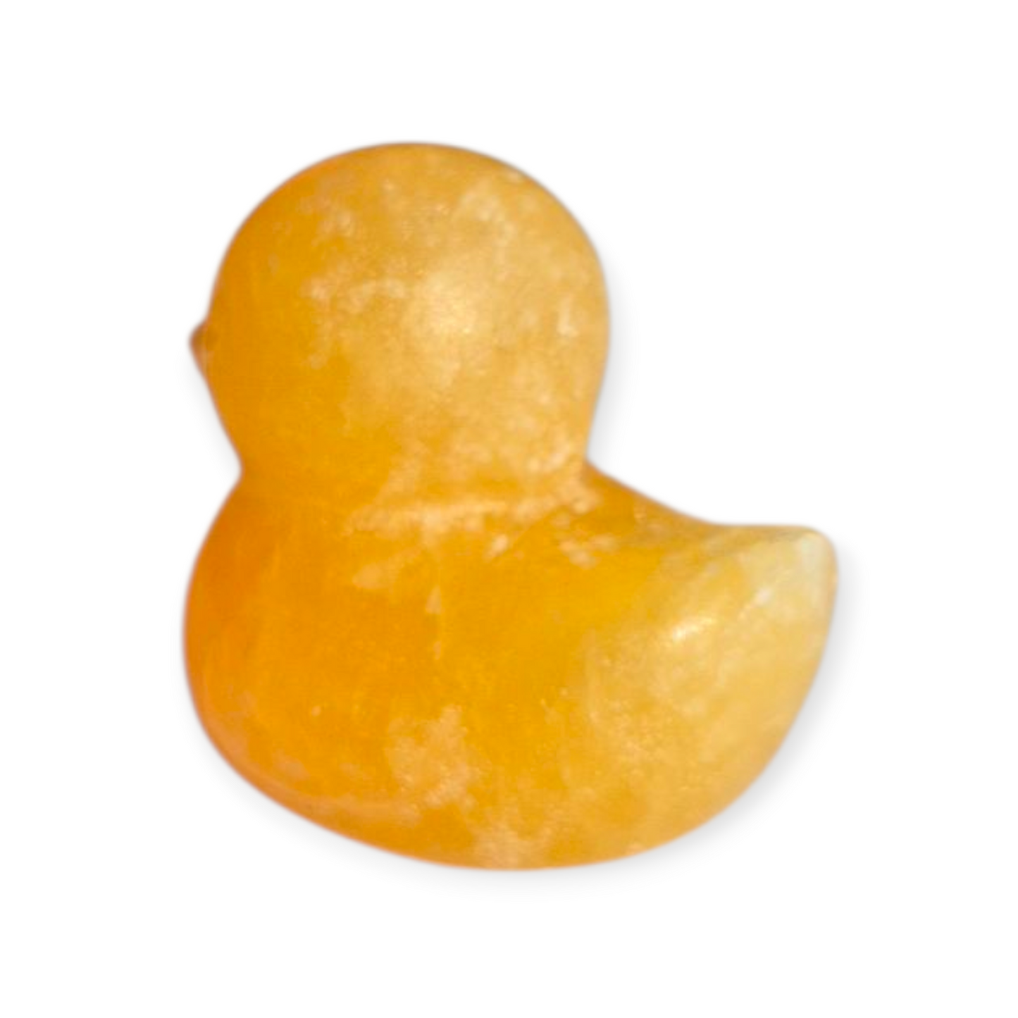 Crystals - Orange Calcite Rubber Ducky Carving