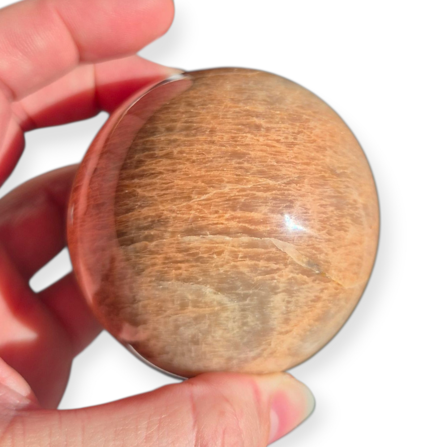 Crystals - Peach Moonstone Sphere
