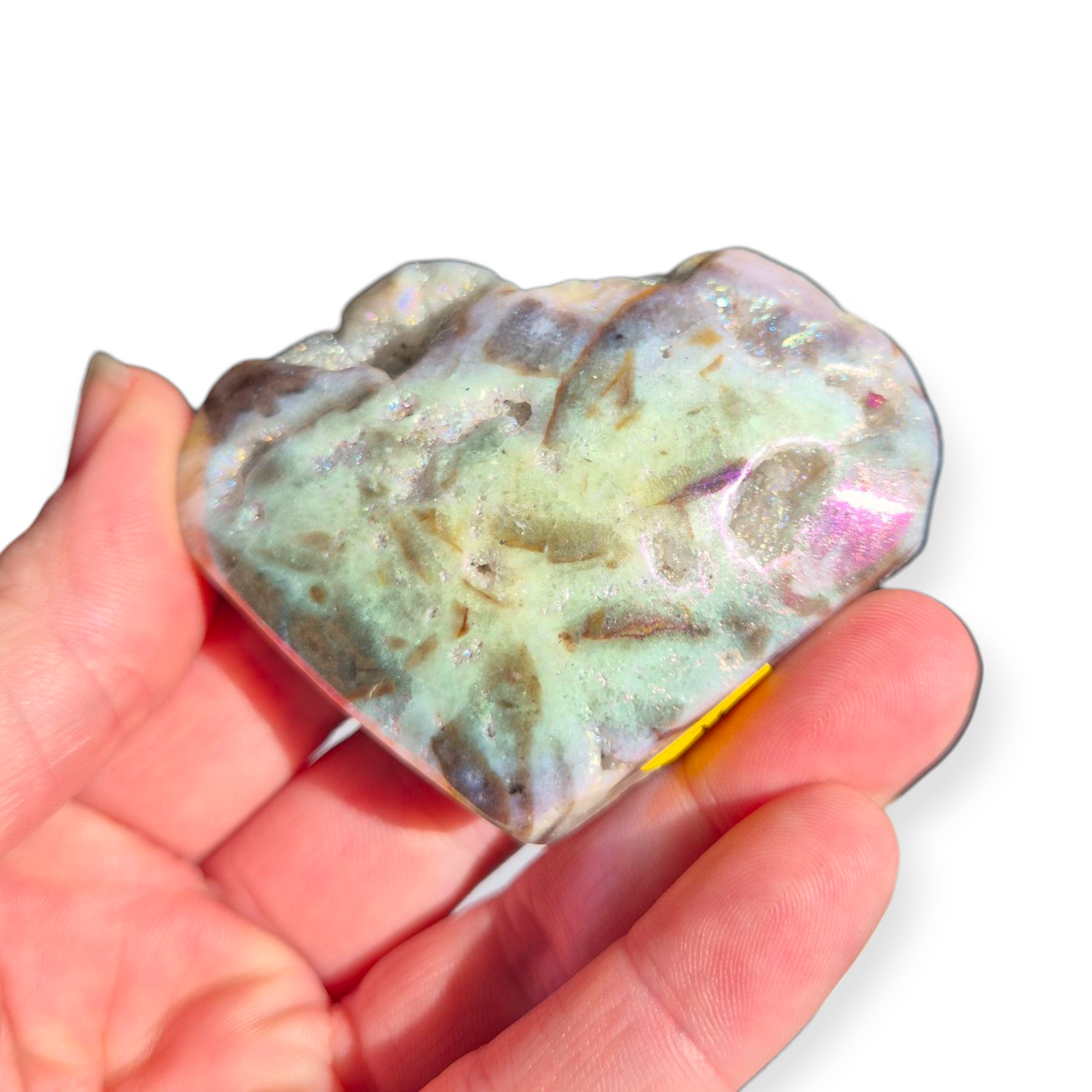 Crystals - Aura Coated Sphalerite Heart Carving