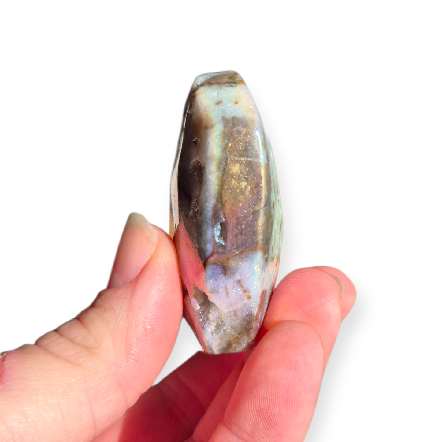 Crystals - Aura Coated Sphalerite Heart Carving