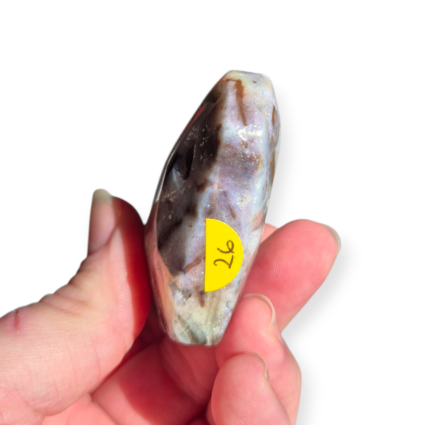 Crystals - Aura Coated Sphalerite Heart Carving