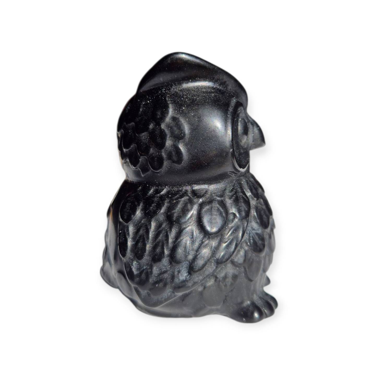 Crystals - Black Obsidian Owl Carving