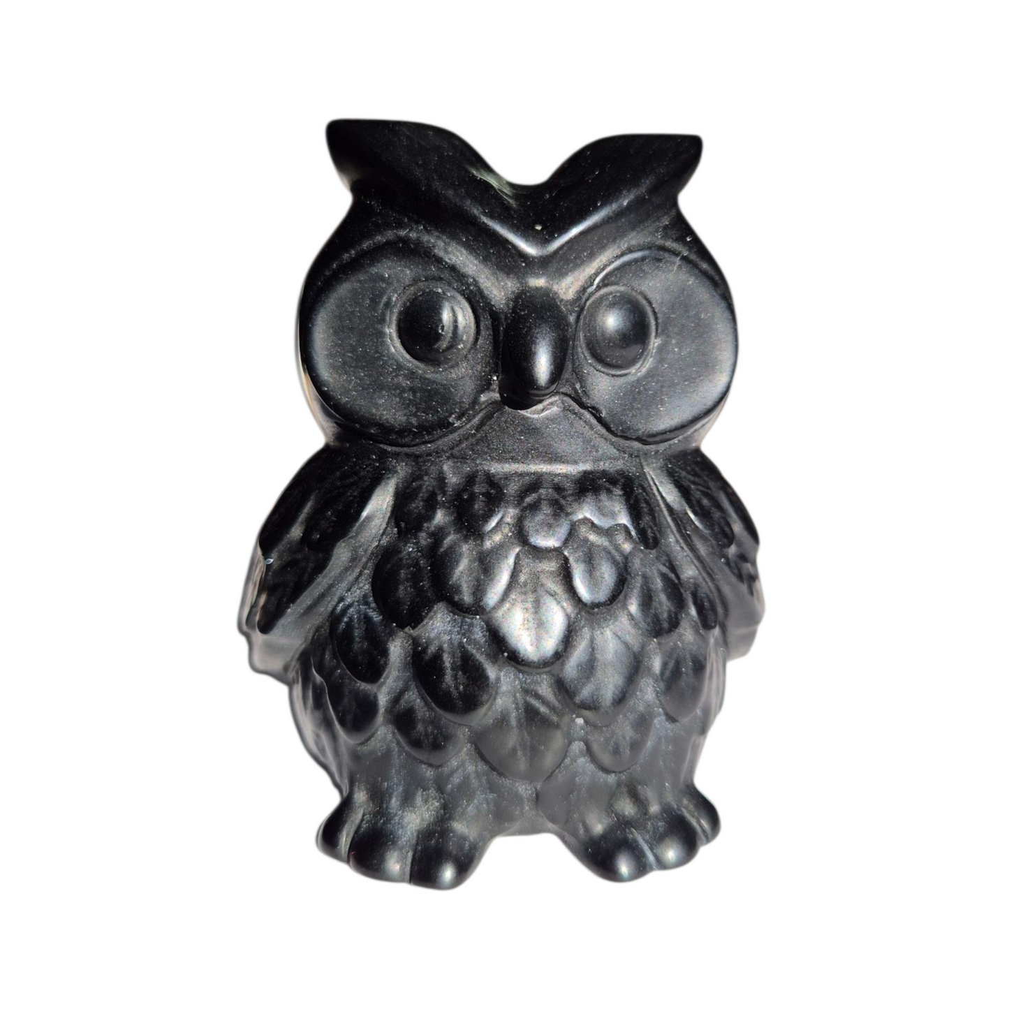 Crystals - Black Obsidian Owl Carving