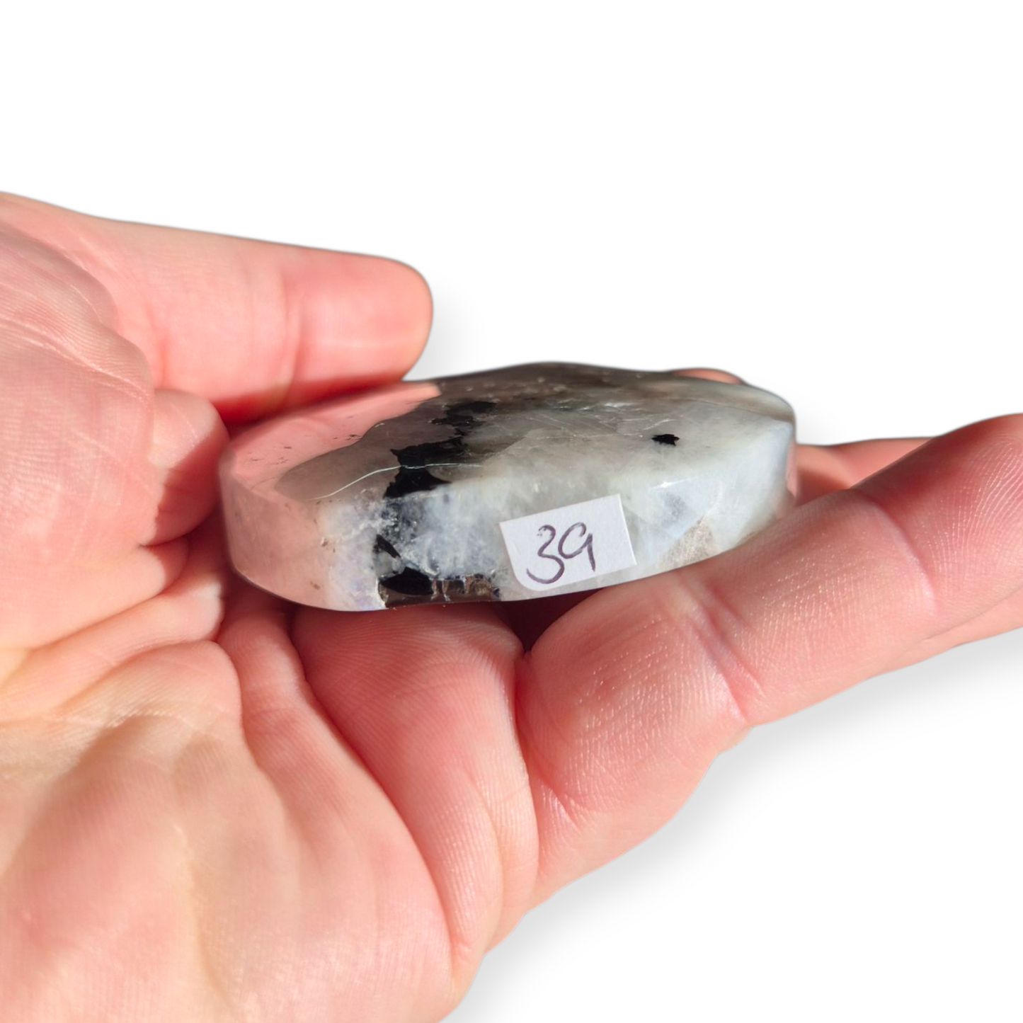 Crystals - Rainbow Moonstone (with Smoky Quartz inclusions) Freeform