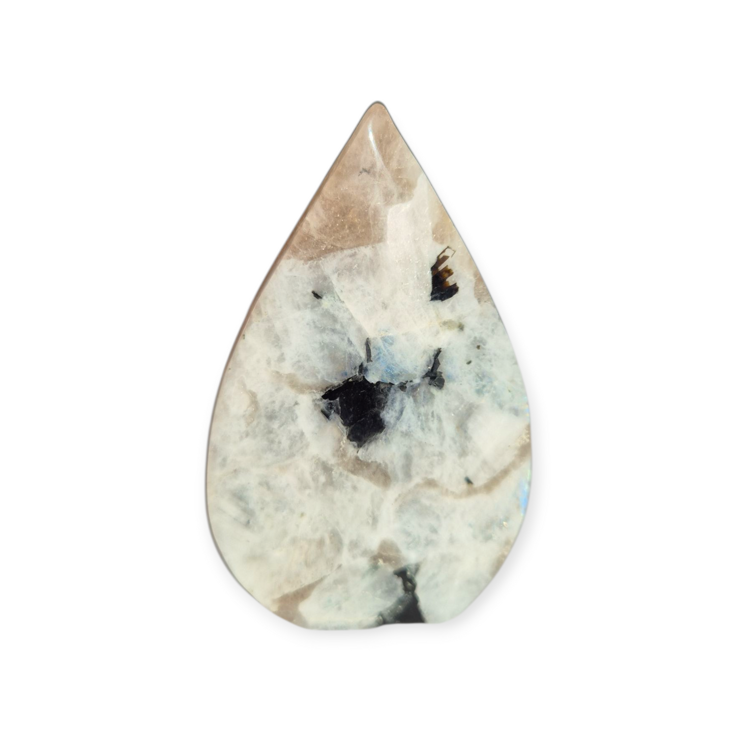 Crystals - Rainbow Moonstone (with Smoky Quartz inclusions) Freeform